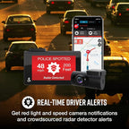 Cobra Smart Dash Cam + Rear Cam (SC 200D) – QHD+ 1600P Resolution, Built-in Wi-Fi & GPS, Voice Commands, Live Police Alerts, Incident Reports, Emergency Mayday, Drive Smarter App, 16GB SD Card Incl.