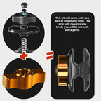 Tackform Link Vent Mount Magnetic Phone Holder - Compatible with 2021-2025 Ford F150 & Raptor, 2023-2025 Ford Super Duty | Aluminum | 2" Arm | Orange | (NOT MAGSAFE Compatible)