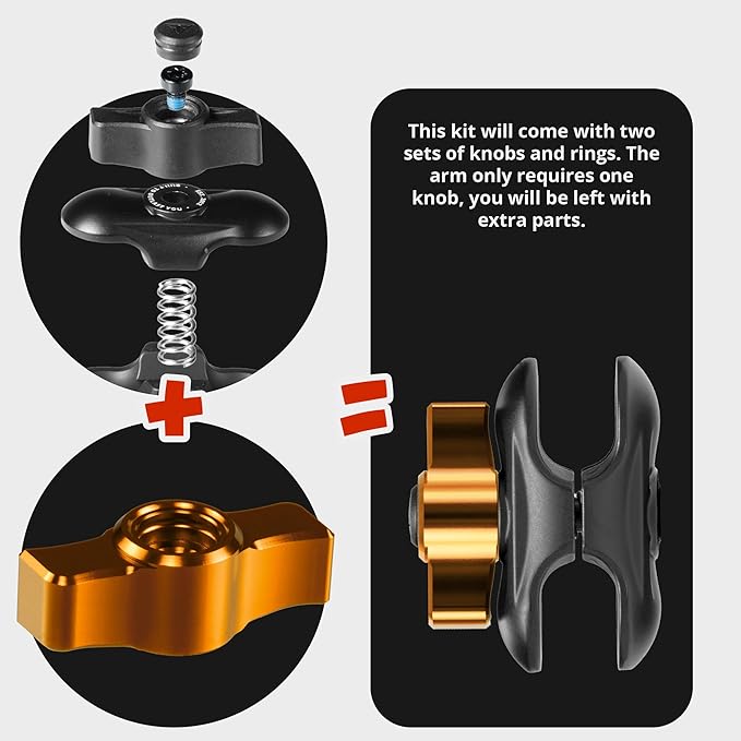 Tackform Link Vent Mount Magnetic Phone Holder - Compatible with 2021-2025 Ford F150 & Raptor, 2023-2025 Ford Super Duty | Aluminum | 2" Arm | Orange | (NOT MAGSAFE Compatible)