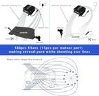AZIMOM 2-in-1 Twinkle Meteor Fiber Optic Starlight Headliner 300pcs 0.03in 9.8ft Twinkle Stars+180pcs Shooting Star Sound Mode APP& Remote Control Starlight Meteor Kits for Car Home Ceiling