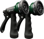 AUTOMAN Garden Hose Nozzle 2PK, ABS Water Spray Nozzle with 7 Adjustable Patterns, Slip Resistant for Watering Plants, Lawn, Garden, Washing Cars, Cleaning, Showering Pets & Outdoor Fun