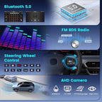 Fuluku【8 Core 4+64GB】 for 2013-2017 Hyundai Santa Fe Android 15 Car Stereo with Wireless Carplay Android Auto, 9'' Touch Screen Radio Dash Kit GPS/WiFi/32EQ DSP/Bluetooth 5.0/SWC/Mic, Backup Cam