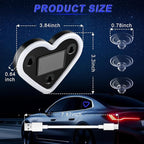 iFunyLED Car LED Interior Lights, Heart-Shaped Ambient Light for Windows, 5 Lighting Modes, Charging Through Type-c and Solar Energy, Car Decorations for Women Men, Pack of 1, (Blue)