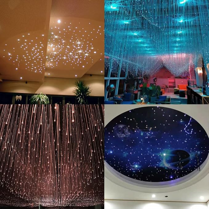 Ultra-Bright PMMA Plastic End Glow Optical Fiber Light for Fiber Optic Star Ceiling Light lamp Starlight Headliner kit for car Home(0.029in diameter/8858ft Per roll)