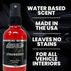 Lane's Premium Car Air Fresheners - Strawberry Scent Water Based - 4oz Eliminate Bad Odors of Pet & Food From Car Interior Leather, Carpet, Upholstery Great For Cars, Trucks, SUVs, RVs & More