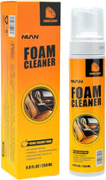 NUAN Foam Cleaner for Car, Lemon Scent Car Interior Cleaner, Safe and Quick Remover Stains Multi-Purpose Foam Spray for Car Steering Wheel, Car Seat, Leather and House, 8.4 FL OZ, 250 ML
