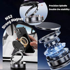 Upewefi 2026 Upgraded Car Phone Holder for Mag Safe, 3500gf Strongest Magnetic, 360° Adjustable Car Phone Holder, Phone Holders for Your Car (2pcs-Ring Shaped Black)