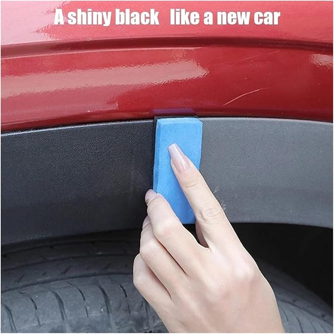 Compatible for 100PCS Car Ceramic Coating Sponge Applicator Glass Nano Wax Coat Sponges Blue Square and Cloth Cleaning Brush