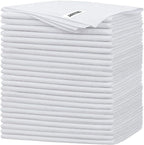 FIXSMITH White Microfiber Cleaning Cloth -Pack of 24, Highly Absorbent Cleaning Rags, 16"X12" All Purpose Cleaning Towels for Housekeeping, Kitchen, Car, Lint Free and Reusable Microfiber Towels