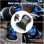 AUCELI Car Detailing Brush, Ultra Soft Auto Interior Dusting Brush with Storage Rack, Car XL Synthetic Brush Cleaning Tool, Universal Covers Large Area Inside or Outside Vehicles(Gray/Style A)