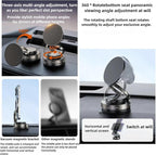 Vacuum Magnetic Car Phone Holder 360° Adjustable Foldable Portable Magnetic Phone Holder for Car for Car/Gym/Mirror/Smooth Surface Suction Cup Phone Mount Compatible for All Smartphones (Volcanic Red)