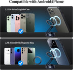 WIWU for MagSafe Car Mount Magnetic Phone Holder 360°Rotation Suction Cup Phone Mount for Car Foldable Adjustable Stable Cradle Compatible with iPhone 17/16/15/14/13/12 Series Android