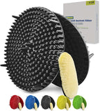 10.4" Heavy Duty Grit Trap (2-Pack) & Wash Mitt Kit - Premium Car Wash Bucket Filter Insert, Dirt Separator, Fits 3.5-5 Gallon (Black Kit)