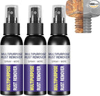 Multipurpose Rust Remover Spray, Rust Stain Powder Eraser for Cast Iron, Treatment for Metal, Iron Remover Car Detailing, Car Maintenance Cleaning Dissolver (3)