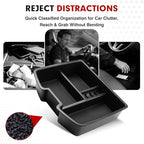 Autorder Center Console Organizer for 2007-2013 Chevrolet Silverado/GMC Sierra 1500 2500 3500 Accessories Armrest Storage Box Secondary Insert Tray with 2 Color Mats