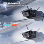 Magnetic Solar Wireless Backup Camera System, HD 1080P 7" Monitor with Rear View Camera for RV/Trailer/Fifth Wheels/Camper, Night Vision, Portable Rechargeable Battery, Loop Recording-ZEROXCLUB BS701