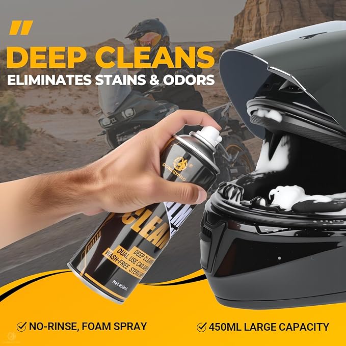DONKEYPRO Car Interior Foam Cleaner - 2026 New Powerful Multi-Purpose Foaming Spray for Seats, Leather, Helmet Care, Fabric, Upholstery & Carpet - Deep Cleaning Magic Foam for Car & House 450ML