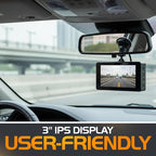 4K Front Dash Cam & 2K Rear Full HD Dash Camera for Cars, Included 32GB Card, 170° Wide Angle, Built-in Wi-Fi, 3" IPS Screen, Night Vision, WDR/HDR, 24hr Parking Monitor