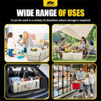 MIKKUPPA Car Trunk Organizer - 70L Collapsible Trunk Organizer for Groceries, Car Storage Organizers for SUV Auto Truck Van with Non Slip Bottom (White)