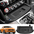 Wireless Car Charger for Ford Mustang 2022 2021 2020 2019 2018 2017 2016 2015, 15W Qi Fast Charging Phone Charger Pad with QC3.0 USB Port for iPhone Galaxy, Gift for Ford Mustang Owners