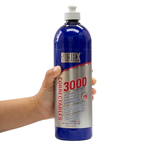 Ardex Correctables 3000 Fine Cut Compound | Scratch & Swirl Remover — Hybrid Compound & Polish, 32 oz | Made in USA
