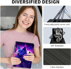 Case for 6" Kindle Paperwhite (10th Generation,2018 Release),360 Degree Rotating Swivel Leather Stand Folio Cover Auto Wake/Sleep for Amazon Kindle Paperwhite E-Reader,Purple Glitter Wolf