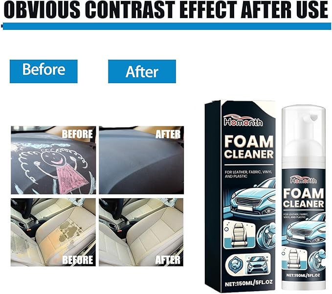5 OZ (150 ml) Car Multi-Purpose Foam Cleaner, Interior Cleaner, Car Interior Ceiling Leather Seat Power Foam Cleaning