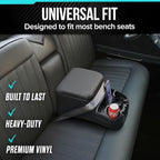 Moblorg Center Console for Truck Bench Seats, Vehicle Organizer, Medium, Made in USA (Black)