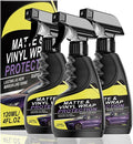 Matte & Vinyl Wrap Protection Spray, Vinyl Cleaner Protectant Spray, Matte Finish Detailer and Spray Sealant for Boats, Cars, Trucks & SUVs (3PCS)