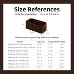 DGAZ Silk Purse Organizer Insert Fits LV Speedy 16/20/25/30/35/45 bags，Silky Smooth Bag Organizer，Luxury Handbag & Tote Shaper（Global Brown，New nano 16）