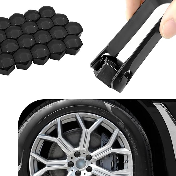 20 Pcs Wheel Nut Covers for Honda Pilot 2025 2024 2023, Hex Lug Nut Caps Waterproof Protective PP Plastic Auto Hub Screw Protector Accessories,Grey-19mm