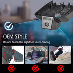 mangoal Front 4K & Rear 1080p Dash Cam fit for GMC Acadia 2024-2026(Model C), Easy to Install, Free App & WiFi, 128GB Card