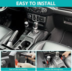 Center Console Organizer Compatible with 2018-2026 Jeep Wangler JL JLU 4xe Rubicon Sahara & 2020-2026 Gladiator JT Accessories, Gear Shift Console Side Box Tray for Jeep Interior Accessories