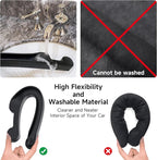 Givifive Car Seat Gap Filler Set of 2, 3IN1 Seat Side Gap Filler Plug with Storage Slot & Hook Function, Soft Foam Universal Fit Car SUV Truck Fill Gap Between Seats Console Organizer（Narrow Black）