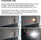 iJDMTOY Super Bright 2W High Power Xenon White Full LED Trunk Cargo Area Light w/Switch Compatible with Lexus, Compatible with Toyota, Powered by 18-SMD LED Diodes