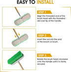 Nanoskin 6-Pack Professional 60-Inch Hardwood Handles with Universal Threaded Die-Cast Tips – Compatible with 85-671 & 85-673 Brush Heads for Car Wash, Auto Detailing & Industrial Cleaning