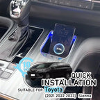 Wireless Car Charger with 15w Wireless Fast Charging for Toyota Sienna (2021 2022 2023) Center Console Charging Pad Mat Interior Accessories