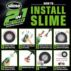 Slime 10193 Tire and Tube Sealant Puncture Repair Sealant, 2-in-1, Premium, Prevent and Repair, Suitable for Non-Highway Tires and Tubes, Non-Toxic, Eco-Friendly, 16oz Bottle