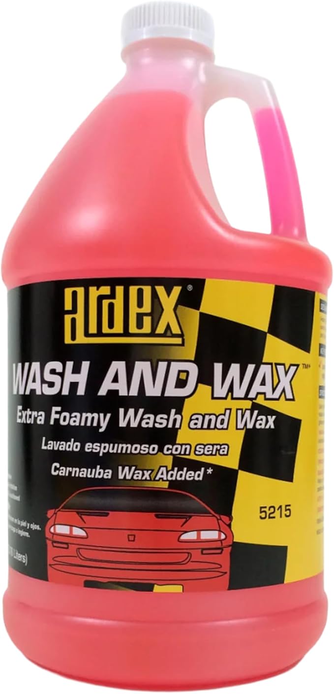 Ardex Wash & Wax 5215 | Clean, Shine & Protect in 1 Step | Concentrate 1:128 dilution | For Auto, Marine & RV | 1 Gal | Made in USA