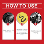 Tire Shine Agent | Durable and User Friendly Tire Dressing | Long Lasting UV Protection for Black Tires, Wheels, & Rubber | 100g Kit with Applicator Pad