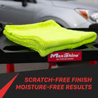 Maxshine Universal Car Drying Towel 30” x 30” | 1600GSM Plush Double-Sided Microfiber | Super Absorbent Rinse-Free Drying Towel for Car Wash & Detailing | Scratch-Free, Lint-Free Auto Care Cloth