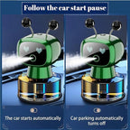 Robot Intelligent Aromatherapy Machine, Smart Cute Robot Car Air Freshener - Fine Spray/Fillable/Four-Gear Adjustment/Vibration Sensing/On-Off/Large Capacity Long-Lasting Fragrance/Green-V2(Gardenia)