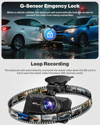 Dash Cam Front and Rear 4K/1080P, Dash Camera for Cars Build in WiFi, Full HD Dash Cam with APP Control, 3.94'' IPS Screen Dash Camera with 32GB SD Card, G-Sensor, Loop Recording (Dark Grey)