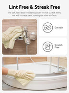 Fantasticlean Microfiber Cleaning Cloth Roll -40 Pack, Tear Away Microfiber Towels, 12" x 12", Reusable, Washable, Scratch Free, Ultra Absorbent Dishcloth for All-Around Cleaning Supplies (Beige)