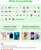 5 in 1 Wireless CarPlay Adapter and Android Auto Adapter Support Netflix/YouTube - CarPlay Ai Box Convert CarPlay Dongle TF Card/U Disk Magic Link for OEM Wired CarPlay/Android Auto Cars