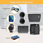 LFOTPP Forester Center Console Organizer for 2025 Forester Accessories, Armrest Storage Box+Silicone Cup Holder+Hidden Box+Wireless Charging Protective Pad Non-Slip Mat 4Pcs,NOT for 2025 Wilderness