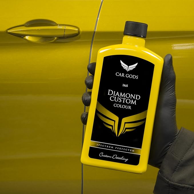 Car Gods Iris Custom Color Yellow 3-in-1 Polish Wax Color Restorer & Scratch Remover, 16 Colors Available, 17 Fl Oz