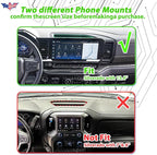2024-2025 Silverado 1500 Magnetic Phone Mount – Compatible with 2022-2025 Chevy Silverado & GMC Sierra, No-Drill Metal Cell Phone Holder for Dash Platform Car Accessories