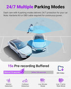 Vantrue S1 Pro Max AI Dash Cam 4K+2.5K w/ADAS & BSD, Dual STARVIS 2 Front and Rear, 2 Channel HDR Dashcam, PlatePix Night Vision, 5G WiFi, Voice Control, GPS, 24H Buffered Parking Mode, 1TB Max