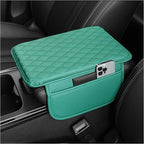 Stacool Upgraded Car Center Console Cover,Microfiber Leather Car Armrest Cover Cushion with 2 Storage Bags,Universal Car Armrest Storage Box (Turquoise)